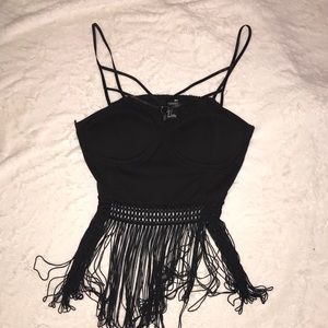 Forever 21 fringe festival top/bandeau